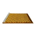 thumbnail image 2 of Ahgly Company Machine Washable Indoor Square Checkered Yellow Modern Area Rugs, 5' Square, 2 of 4