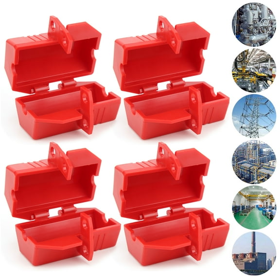 Lock Out Plug Lock, Tagout Plug Lock ABS 4PCS  For Industrial Place For Chemical