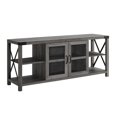 thumbnail image 3 of 60" Farmhouse Metal X TV Stand - Grey Wash, 3 of 6
