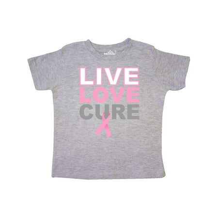 

Inktastic Live Love Cure Breast Cancer Gift Toddler Boy or Toddler Girl T-Shirt