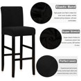 thumbnail image 3 of Reusable Pub Counter Stool Chair Covers Slipcover Stretch Removable Washable Dining Room Chair Covers Set of 2（Black）, 3 of 6
