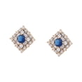 thumbnail image 1 of Aretes Dama Rombo Cristales Swarovski y Zafiro Oro 18K Lam dorado Unitalla, 1 of 7