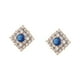 thumbnail image 1 of Aretes Dama Rombo Cristales Swarovski y Zafiro Oro 18K Lam dorado Unitalla, 1 of 7