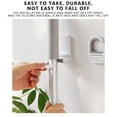 thumbnail image 4 of No Drill Mop Holder Wall Mount Heavy Duty Broom Holder No Hole Installation Bathroom Kitchen Storage Rack Adhesive Broom Mop Organizer with Strong Sticker 4.13x3.74 Inches White, 4 of 9
