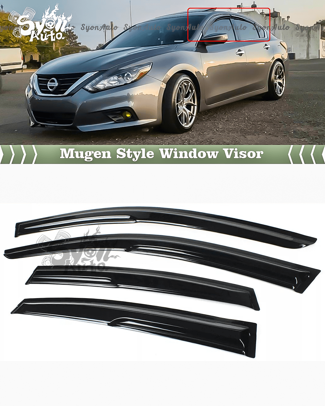 Celepoir For 2007-2012 Nissan Altima JDM Style Window Visors Vent Rain Guards Deflector Celepoir For 2007-2012 Nissan Altima JDM Style Window Visors Vent Rain Guards Deflector