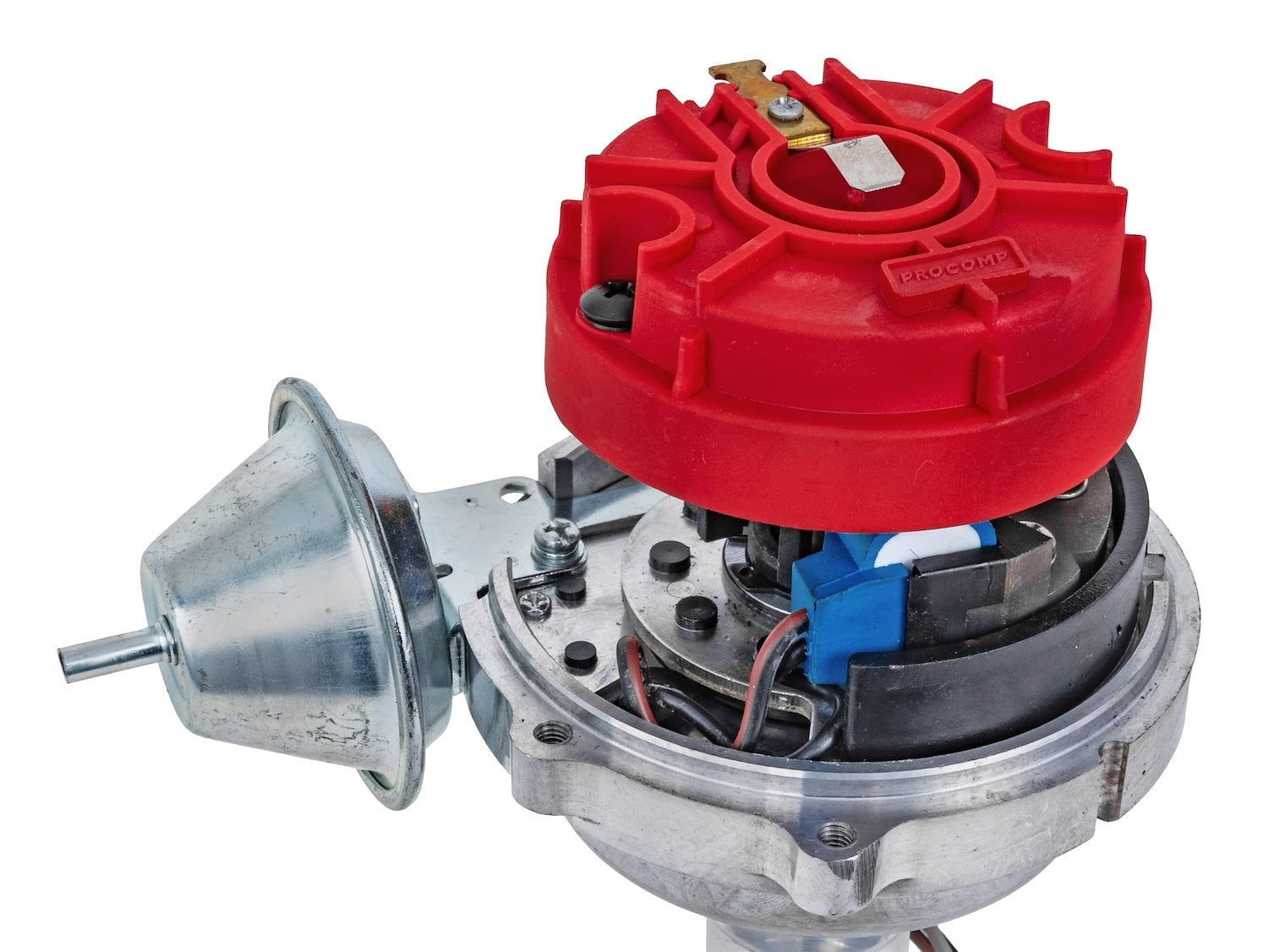 JEGS SSR Pro Series Billet Distributor for Chevy Small Block and Big Block V8 Engines [Red Cap]