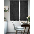 thumbnail image 4 of Vintage Black Sheer Curtains for Living Room Bedroom, Linen Texture Farmhouse Light Filtering Sheer Curtains, Rod Pocket Voile Window Drapes, 2 Panels Set 52"x 72", 4 of 7