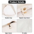 thumbnail image 6 of Spencer Retro PU Bags for Women Tote Bag with Purse Slouchy Bag Hobo Handbag Crescent Satchels Shoulder Bag, 2pcs Bag Set, Beige, 6 of 9