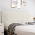 thumbnail image 1 of Washable Dustproof Headboard Cover, Beige, 160cm, Stretch Side Protector, 1 of 5