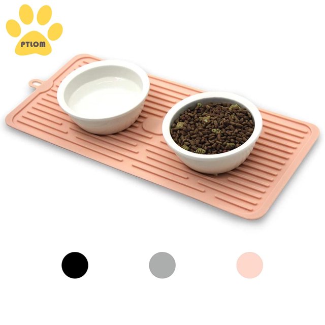 Ptlom Pet Placemat for Dog and Cat, Pet Mat for Prevent Food and Water