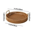thumbnail image 3 of Rattan Storage Basket, Hand Woven Fruit Basket with Handles, Wicker Serving Basket, Bread Basket, Decorative Baskets for Organizing,Outdoor Serving Tray for Kitchen Storage Food, Vegetables, 3 of 7