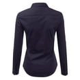 thumbnail image 3 of Doublju Women's Long Sleeve Slim Fit Button Down Dress Shirt (Plus Size Available), 3 of 5