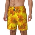 thumbnail image 2 of Balery 3D Sunflowers Mens Swim Trunks Swim Shorts for Men Quick Dry Inseam Beach Shorts with Compression Liner Pocket-Small, 2 of 9