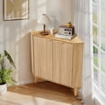 thumbnail image 5 of HOMREST Corner Cabinet with USB Ports and Outlets, 2-Tier Wooden Storage Shelf, Natural Wood Finish Organizer for Living Room, Bedroom, Study, Light Wood Tone, 5 of 7