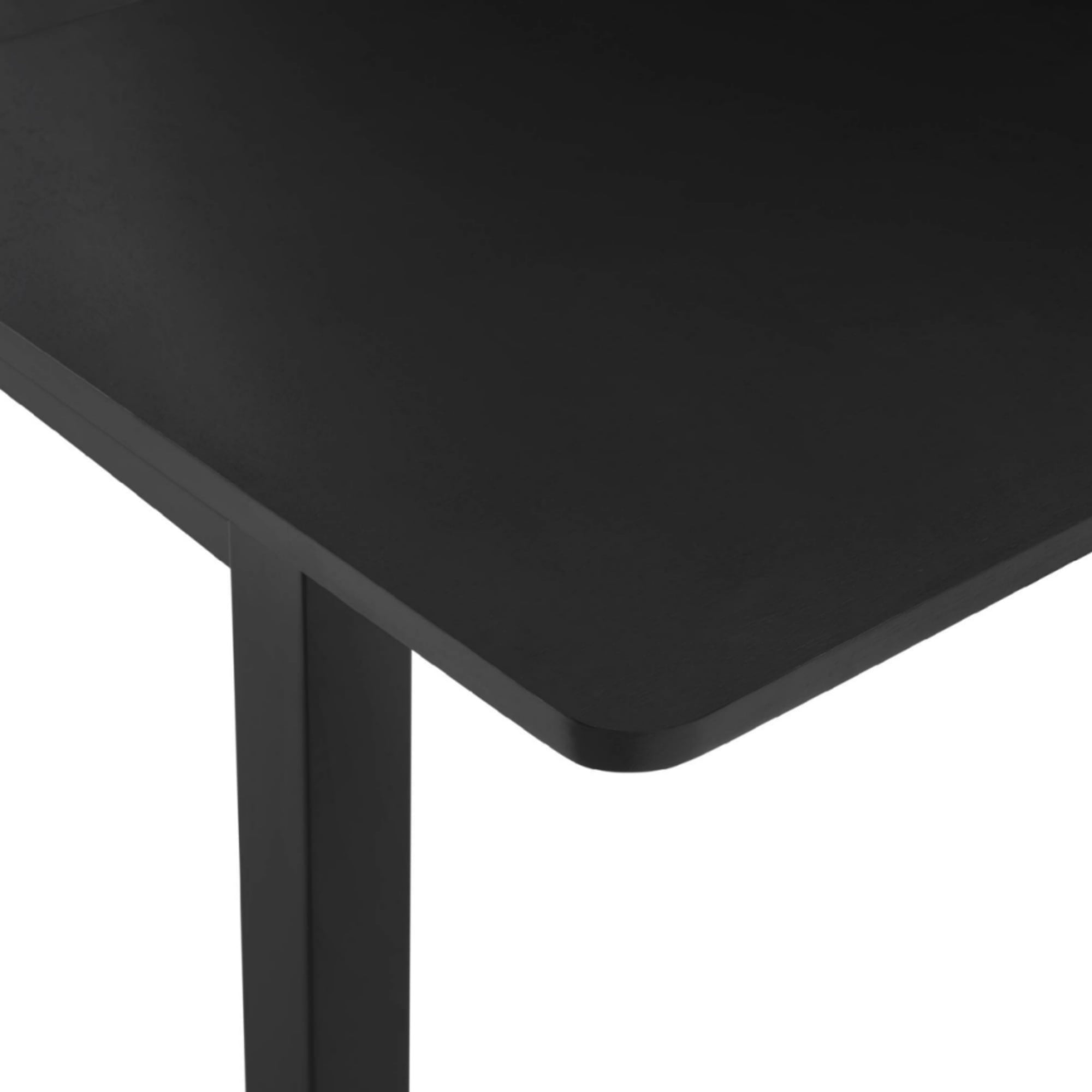 GARITIN 59-Inch Extendable Dining Table for 4-8, Modern Wooden Expandable Kitchen Table with Smooth Sliding Mechanism, Space-Saving Dining Room Table for Small Space Home Living Room Office, Black
