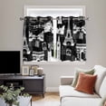 thumbnail image 4 of Eiffel Tower Kitchen Curtains Window Panels, Vintage France Romantic European Paris City Art Insulated Window Treatment Curtain, Grommet Curtains for Bedroom/Living Room/Bathroom, 2 Piece 42"Wx54"L, 4 of 8