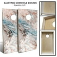 thumbnail image 2 of Slick Woody's 48" Backyard Marble Cornhole Board Set with 8 Bags in Brown/Blue, 2 of 2