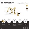 thumbnail image 5 of Kingston Brass KB1795PKLLS Duchess Double-Handle 3-Hole Widespread Kitchen Faucet in Oil Rubbed Bronze, 5 of 6