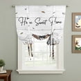 thumbnail image 2 of Rabbits Pine Cone Tie Up Curtains for Windows, Balloon Window Shades, Sweet Home Texture Farmhouse Grey Wooden Kitchen Window Treatments Roll Up Curtain for Basement/Nursery 52"x45", 2 of 8