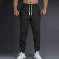 thumbnail image 3 of FDGIU Men's Drawstring Jogger Pants‌ - Breathable Fabric, Casual Sweatpants with Pockets, Elastic Waist Workout Athletic Pants, 3 of 4