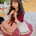 thumbnail image 6 of Toimothcn Toddler Girls Clothes Sets Long Sleeve V Neck Christmas Style Pleated Dress 2Pcs Outfits Set Funny Party Performance Sets Suitable For Party Performance, 6 of 9
