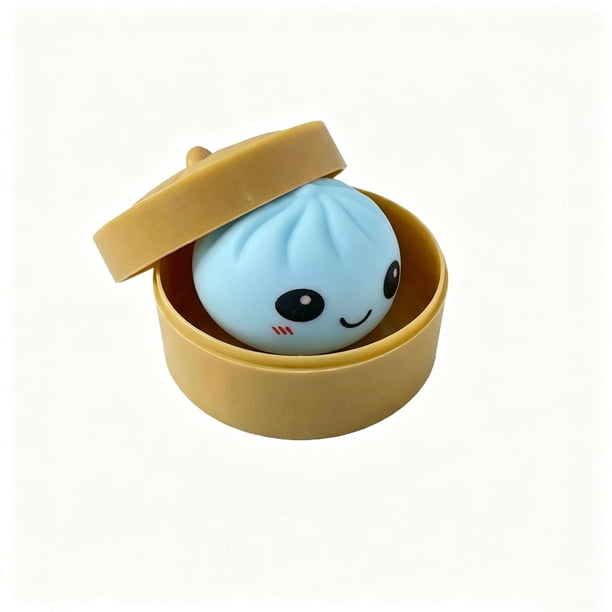 Pelota antiestrés con forma de bollo al vapor, suave y apretable: un adorable juguete sensorial para aliviar la ansiedad, masa descompresora de crecimiento lento para niños y adultos.