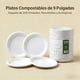 thumbnail image 4 of Platos Desechables Blancos 7/9 Pulgadas,100% Compostables | Hechos de Bagazo de Caña de Azúcar | Color Natural | Resistentes a Líquidos| Seguros | Ideales para Comidas al Aire Libre y Fiestas, 4 of 7