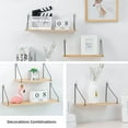 thumbnail image 4 of Labymos Rustic Wall Mount Shelf with Metal Brackets Storage Shelves Room Decor for Kitchen Living, 4 of 8