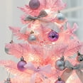 thumbnail image 4 of Minkissy 4Set Pink Multi Color Christmas Tree Decor PVC Iron Wire LED Lighting Festive Decoration 23.6*7.9*7.9in, 4 of 4