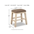 thumbnail image 6 of Signature Design by Ashley Bolanburg Farmhouse 24" Counter Height Upholstered Barstool, Set of 2, 6 of 6