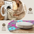 thumbnail image 5 of ODIKA 8'x10' Washable Area Rug Non-Shedding, Easy Care, Rock Music Interlocking String Record Vinyl Themed Rocks Guitar Flowing Dynamic for King Size Bedroom Under Bed, Master Suite, 5 of 7