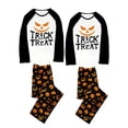 thumbnail image 2 of LuLiaMenton Couples Halloween Pajamas Set, Trick or Treat Pumpkin Face Print PJs, Long Sleeve Matching Sleepwear for Women Men, Mens 5XL, 2 of 5