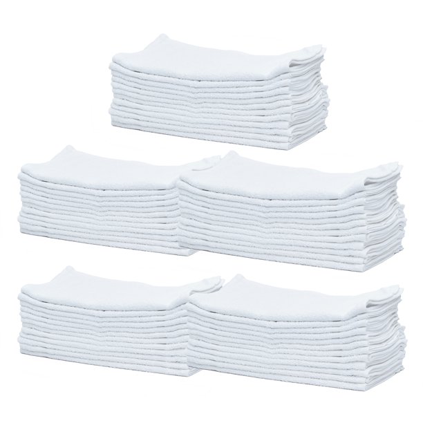 Washcloths 60Pack White 100 Cotton Towels, Durable, Lightweight