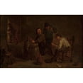 thumbnail image 2 of Mattheus van Helmont 14x11 Gold Ornate Wood Frame and Double Matted Museum Art Print Titled - Scene in a Tavern, 2 of 4
