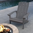 thumbnail image 3 of Merrick Lane Set of 2 Light Gray Adirondack Patio Chairs With Vertical Lattice Back And Weather Resistant Frame, 3 of 15