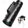 thumbnail image 1 of Telescope Monocular 40X60 Zoom Monocular Clear Weak Night Vision Pocket Telescope With Smartphone Holder For Camping, 1 of 5