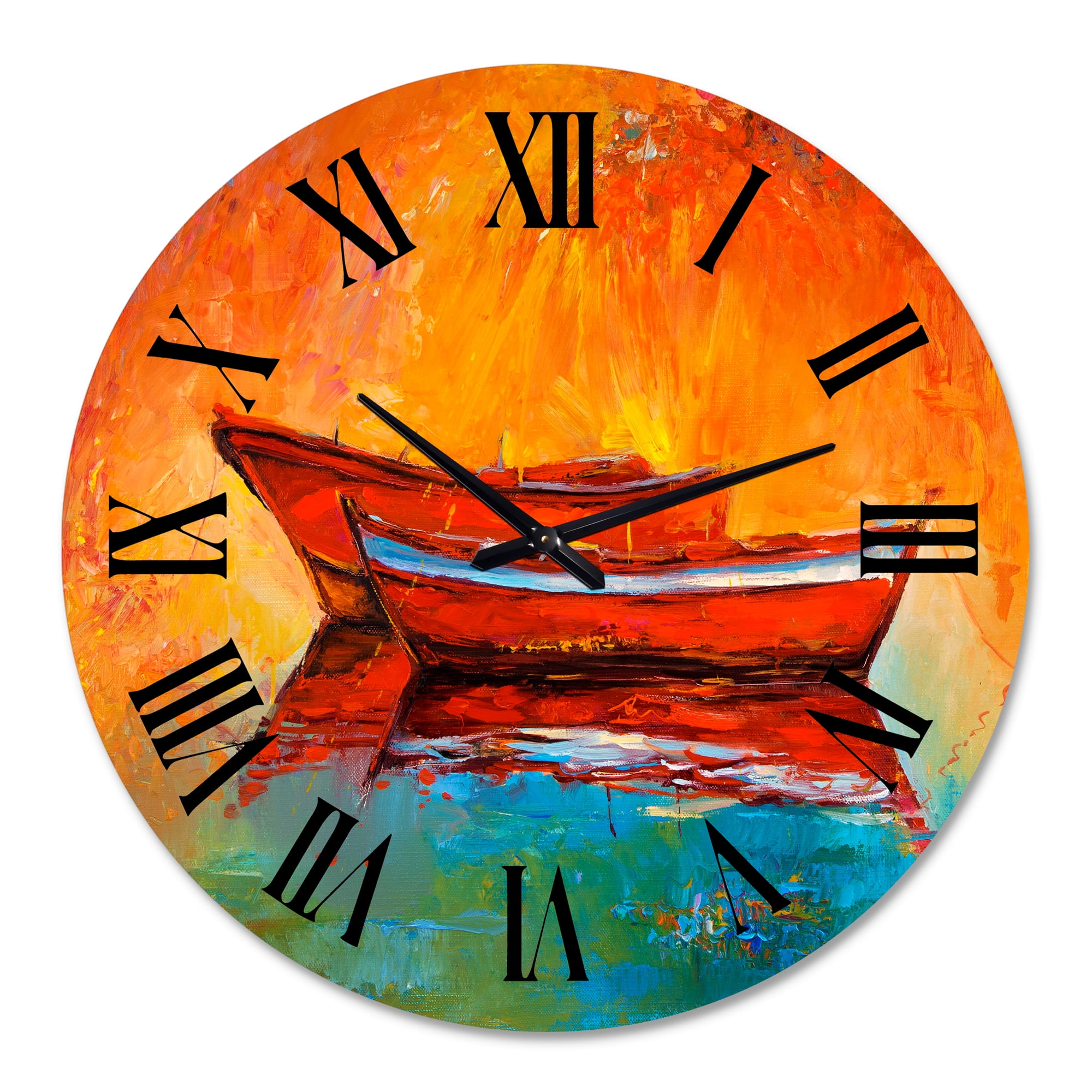 Designart 1 in Quartz Coastal Wall Clock