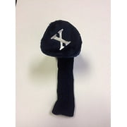 Oncourse Long Fairway Headcover #X NAVY  Fur Top, NEW, FREE SHIP