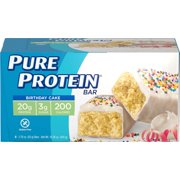 Pure Protein Bars, Birthday Cake, 20g Protein, 1.76 Oz, 6 Ct