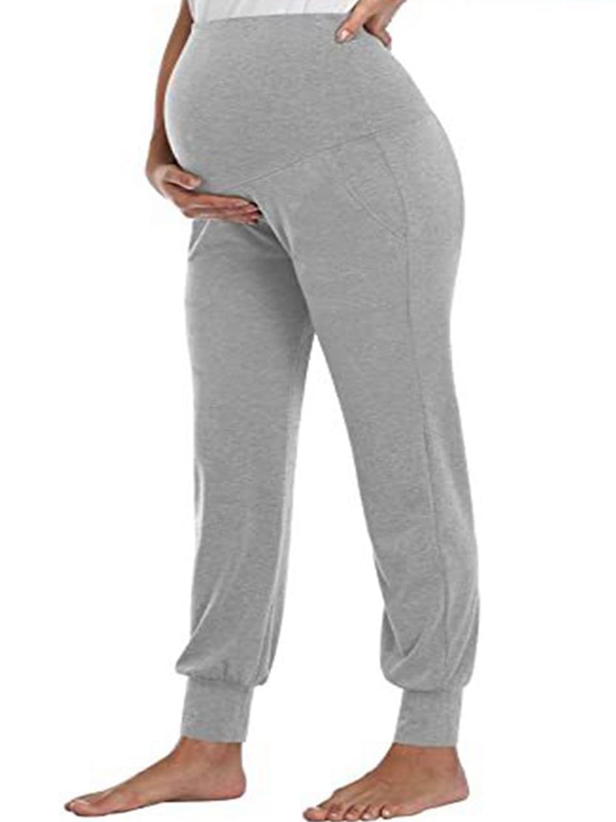 Pregnancy Lounge/Pajama/Pj Sweatpants Women Maternity Jogger Pants Over The Belly with Pocket