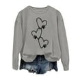 thumbnail image 4 of Chandail en Molleton d'Hiver pour Femmes Mode Festive Imprimé de Noël Col Rond Veste Bohème Vêtements d'Automne Surdimensionnés Vêtements d'Athlète pour Femmes Robes avec Cardigan Assorti Chandails en Molleton pour Femmes, 4 of 4