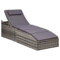 thumbnail image 1 of vidaXL Sunbed with Cushion Poly Rattan Grey, 1 of 5