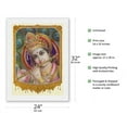 thumbnail image 2 of Lord Krishna With Flute - India Hindu Deity - Vintage Religious Art - Japanese Unryu Rice Paper Art Print 24 x 32 in, 2 of 4