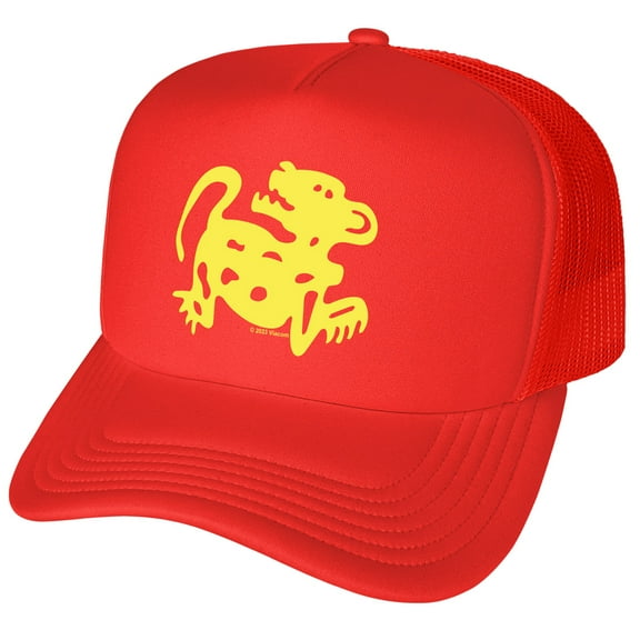 Legends Of The Hidden Temple Red Jaguars Foam Snapback Trucker Hat - Unisex for Men and Women