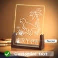 thumbnail image 3 of Luz de noche de dinosaurio personalizada con nombre, regalos de cumpleaños de Navidad para niños personalizados, luz de noche de acrílico, decoración de guardería para niños personalizada, lámpara de, 3 of 6