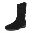 thumbnail image 3 of Botas Cómodas Ante para Mujer Con Botines Hebilla Ligeras Uso Diario, 3 of 9