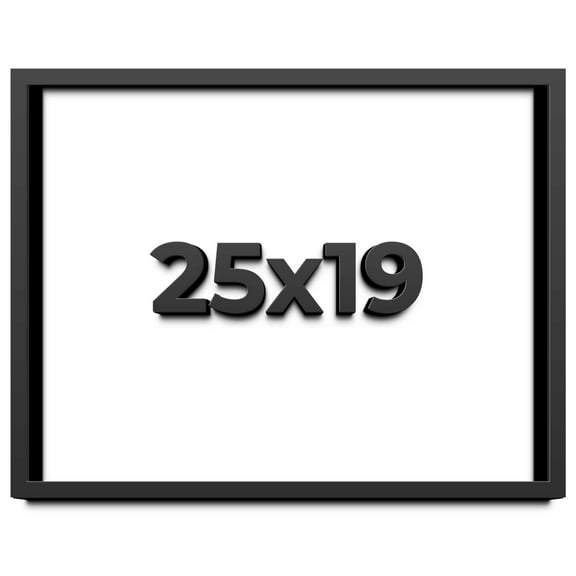 25x19 Shadow Box Frame Black | 1 inches Deep Real Wood Contemporary Shadowbox Display Frame | UV