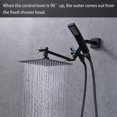 thumbnail image 5 of Solid Metal Shower Arm Diverter with Holder for Hand Held Showerhead and Fixed Spray Head, G 1/2 3-Way Bathroom Universal Diverter System Replacement Part (Oil Rubbed Bronze), 5 of 7