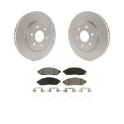 Transit Auto - Front Coated Disc Brake Rotors And Ceramic Pads Kit For Nissan Frontier Pathfinder Xterra Suzuki Equator KGC-100201