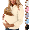 thumbnail image 5 of Cozy Hooded Sweatshirt with Pet Carrier Pocket Mom Essentials & Side Pockets, 5 of 9